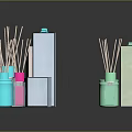 Fragrance Cosmetic Products Featuring Colorful Bottles Boxes Reed Diffusers And Scented Candles