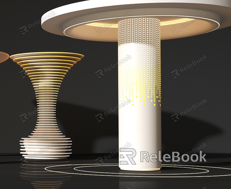 Modern pillar shaped decorative pillar model