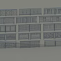 Various Fence Designs Featuring Intricate Patterns And Decorative Panels 3d model