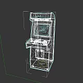 Classic Arcade Machine Entertainment Appliance With Game Screen And Control Buttons