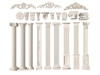 European Roman Column 3d model