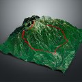 Geography, topography, mountain shape, ridge, ridge, valley, mountain range, canyon, geomorphology, mountain peak, mountain body 3d model