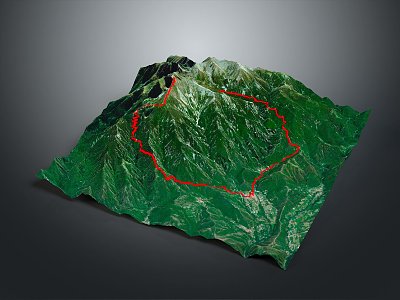 Geography, topography, mountain shape, ridge, ridge, valley, mountain range, canyon, geomorphology, mountain peak, mountain body 3d model