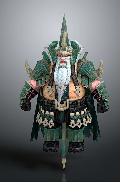 3D Model Of Woman Warrior Wearing Green Armor With Spiked Helmet And Weapon 3d model 3D Model Of Woman Warrior Wearing Green Armor With Spiked Helmet And Weapon 3d model