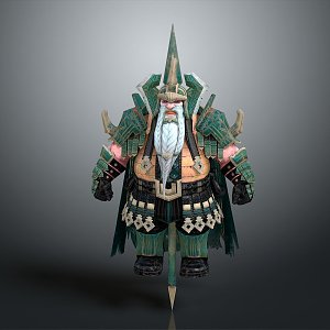 Dwarf Gnome Warrior Gnome Warrior Female Dwarf Female Gnome Female Elf Cartoon Witch 3d model