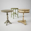 Vintage Round Tables Featuring Turned Legs Three Legged And Scalloped Edge Designs