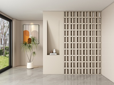 Entrance aisle partition model