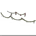 Decorative Green Plant Vines With Red Accents For Home Decoration