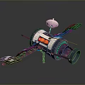 Advanced Spacecraft With Solar Panels Antenna And Thruster For Cosmic Exploration