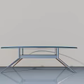 Modern Coffee Table For Living Room With Glass Top And Sleek Metal Frame Design
