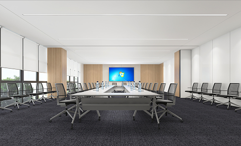 Modern Meeting Room Meeting Table and Chair 3d model