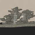 Decorative Rockery Stones With Layered Waterfall And Intricate Base For Indoor Decor