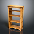 Natural Wooden Multi Tier Storage Shelf With Spacious Shelves And Stable Structure