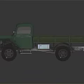 Green Mercedes-Benz Vintage Truck Model With Open Cargo Bed And Classic Design