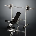 Home Gym Barbell Bench Press Sports Equipment with Stable Frame and Weight Plates