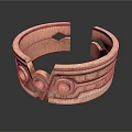 Elegant Copper Bracelet With Intricate Engraved Patterns For Daily Accessory Use