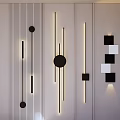 Elegant Modern Geometric Wall Lamps In Black And White For Living Room Wall