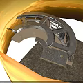 Curved Metal Architectural Framework With Supporting Components And Metal Plates