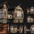 Traditional Ancient Architecture With Wooden Structure Tile Roof Carved Windows And Interior Details