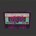 Green and Black SUPERTAPE Cassette Tape With White Label and Side A