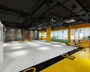 INDUSTRIAL LOFT GYM 3d model