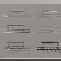 Wall Mounted Clothes Hangers With Various Designs And Metal Racks For Home Organization