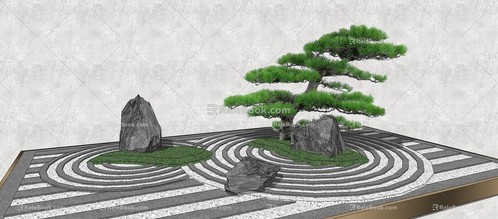 New Chinese landscape sketch model