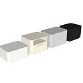 Modern Minimalist Bedside Tables In White Beige Gray Black With Simple Design