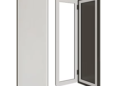 Stylish Full Length Mirrors With Black And White Frame Designs For Home Decor 3d model