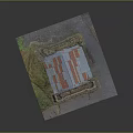 European-style gate, ancient gate, ancient gate 3d model