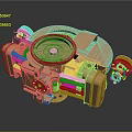 3D Rendered Detailed Mechanical Engine Featuring Gears Pipes And Metallic Components