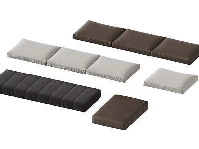 Modern Upholstered Benches In Various Colors And Sizes For Living Room Decor 3d model