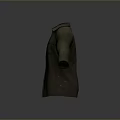 Casual Dark Green Collared Shirt With White T-shirt Underneath And Rolled Cuffs