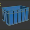Blue Rectangular Plastic Storage Container Ideal For Home Organizing And Storage 3d model