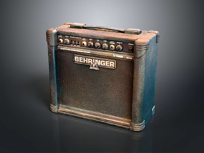 BEHRINGER Vintage Computer Speaker Amplifier With Control Knobs And Textured Surface Design 3d model