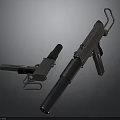 Tactical Modern Metal Submachine Guns With Detachable Barrel And Folding Stock