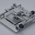 Sturdy Industrial Equipment Metal Structure With Sliding Rails And Mechanical Platform