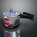 Kenkins Kitchen Cooking Pot With Thick Base Black Handle And Silver Lid 3d model