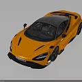 Orange Stylish Sports Car With Sleek Aerodynamic Design Black Roof And Shiny Finish