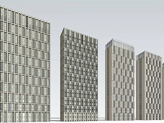 modern office building high-rise office building 3d model