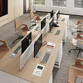 Modern Public Office Space With Open Workstations Glass Partitions And Natural Light