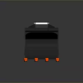 Heavy Duty Functional Vehicle Excavator Bucket With Black Body Red Tines And Logo