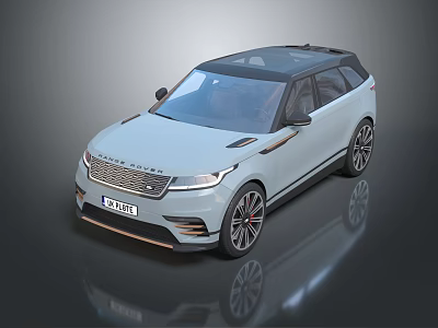 Modern White Luxury SUV Exterior with Black Roof and Sleek Alloy Wheels 3d model
