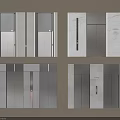 Contemporary Elevator Door Designs With Sleek Metal White Marble And Silver Panel Finishes