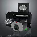 Precision Industrial Electronic Device Featuring Metal Components Connectors And Red Indicator Light