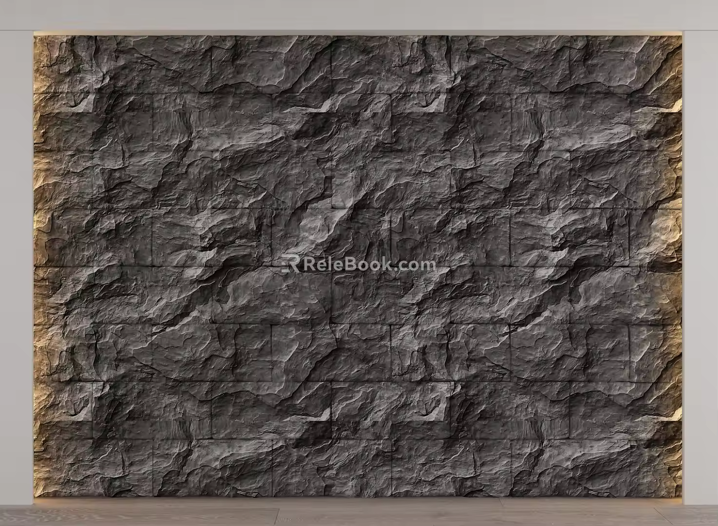 rubble background wall 3d model