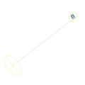 Transparent Light Bulb With Yellow Filament And Metal Base On Dark Background