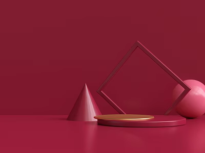 Modern e-commerce background General geometric e-commerce background Enterprise business. 3d model