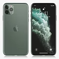 Apple Green iPhone Smartphone With Rear Camera And iOS Display Wallpaper 3d model