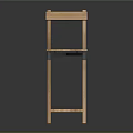 Wooden Bar Stool with High Back and Sturdy Legs for Modern Home Kitchen Bar